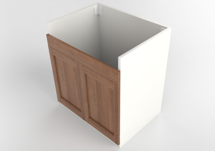 3D Bases - Armario bajo de madera lacada para fregadero -...