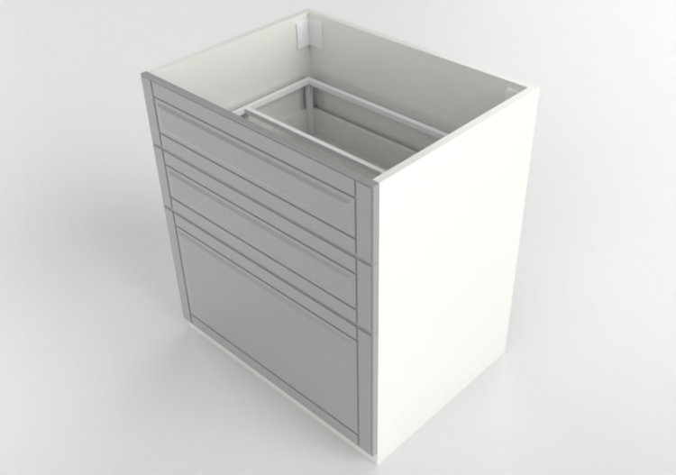 3D Bases - Lacquered wood sink base cabinet - Ikea - Method...