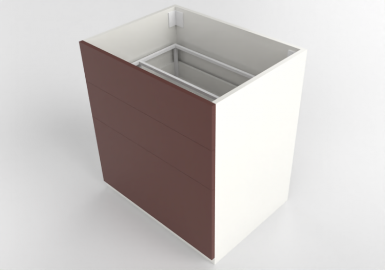 3D Unterschränke - Unterschrank für Spüle aus Holz lackiert...