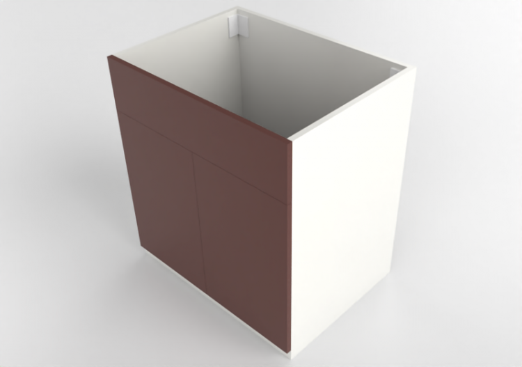 Armoires inférieures 3D - Élément bas pour évier en bois...