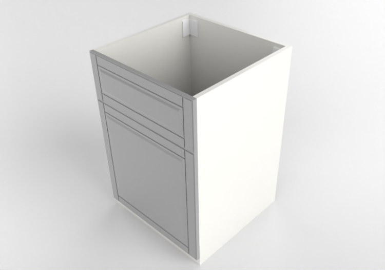 3D Bases - Armario bajo de madera lacada para fregadero -...