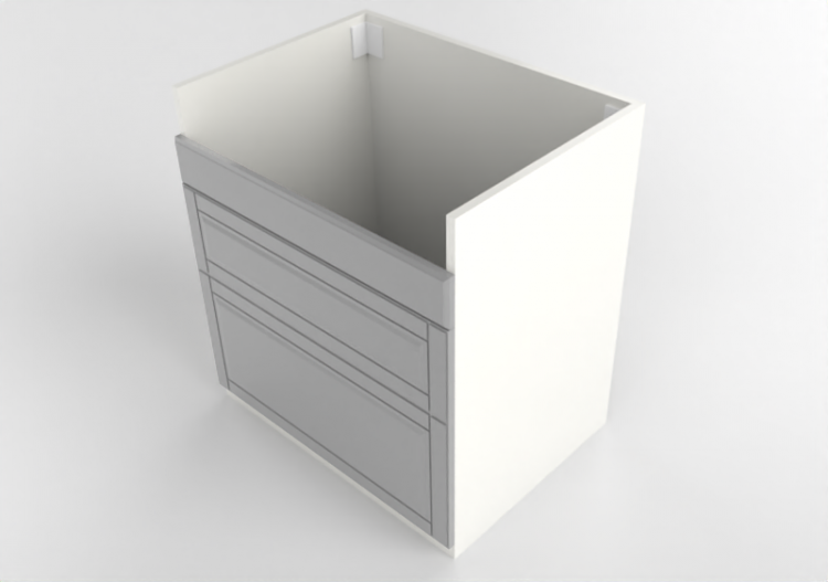 Basi 3D - Mobile base per lavello in legno laccato - Ikea -...