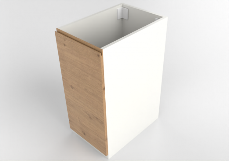 Bases 3D - Lavatório com gabinete de madeira envernizada -...