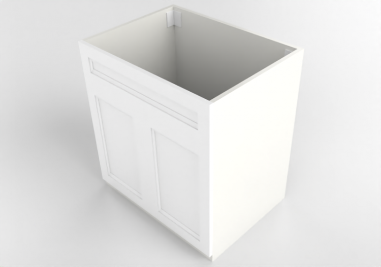 3D Bases - Armario bajo de madera lacada para fregadero -...