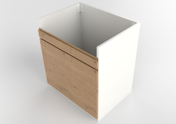 Armoires inférieures 3D - Élément bas pour évier en bois...