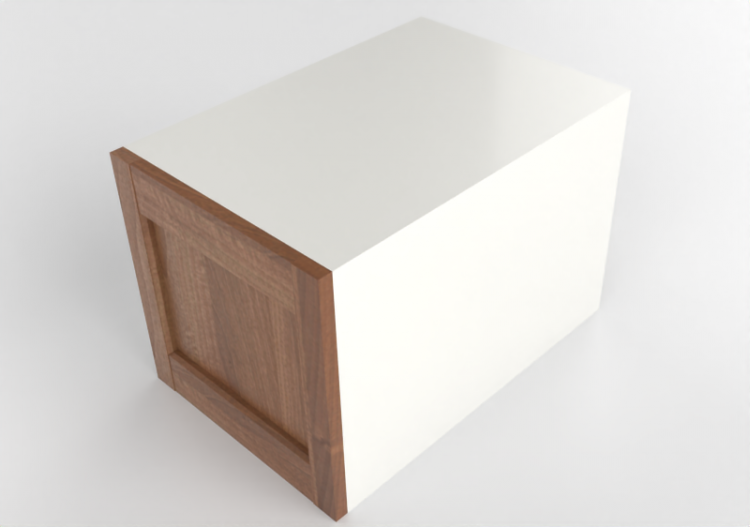 Armoires supérieures 3D - Élément mural en bois laqué -...