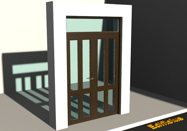 Carpinterías 3D - Clásica P[R] 2HB_SIM[4V]+1LUZSUP - ACCA...
