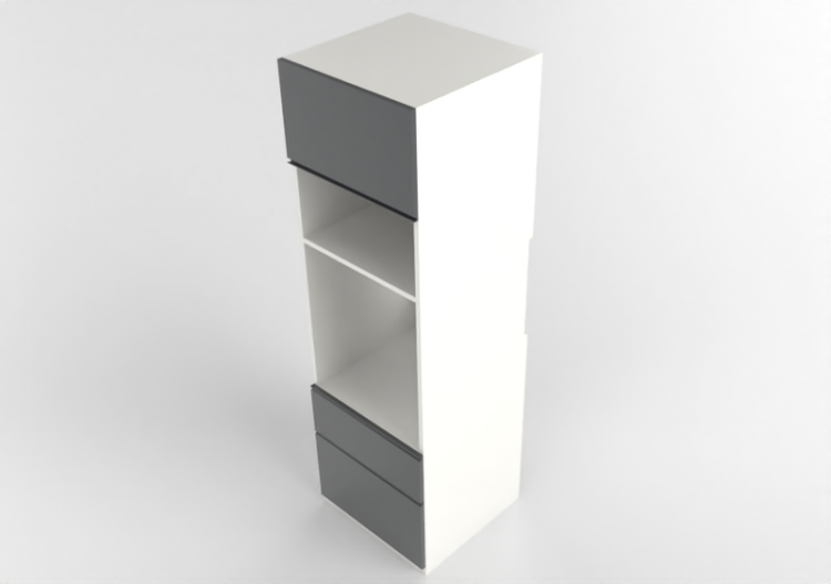 Columnas 3D - Armario columna con electrodomésticos...