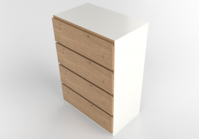 3D M&ouml;bel - Schrank aus Holz lackiert - Ikea - Metod - Maximera - Voxtorp