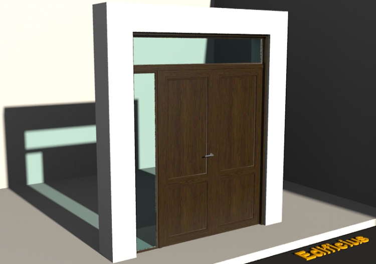 Carpinterías 3D - Clásica P[R] 2HB_SIM[2PO]+1LUZLAT+1LUZSUP...
