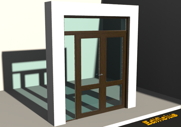 Carpinterías 3D - Clásica P[R] 2HB_SIM[2VH]+1LUZLAT+1LUZSUP...