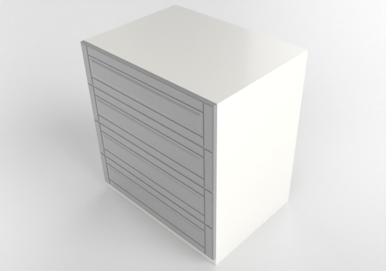 Móveis 3D - Móvel de madeira envernizada - Ikea - Metod -...