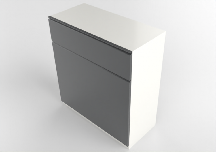Meubles 3D - Meuble en bois laqué - Ikea - Metod - Upplöv...