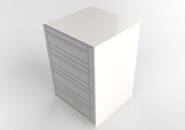 Móveis 3D - Móvel de madeira envernizada - Ikea - Metod -...