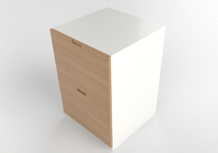 Muebles 3D - Armario de madera lacada - Ikea - Metod -...