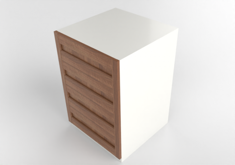 Móveis 3D - Móvel de madeira envernizada - Ikea - Metod -...
