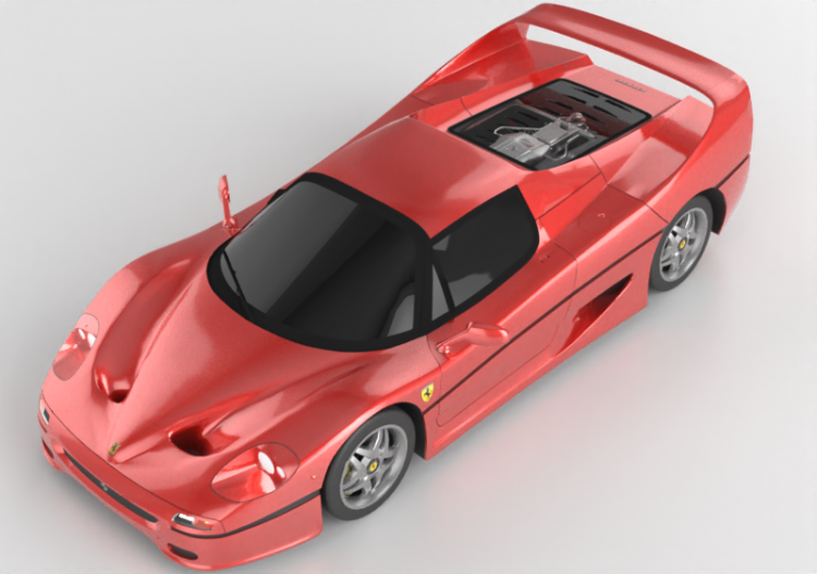 Automóveis 3D - Ferrari F50 - ACCA software