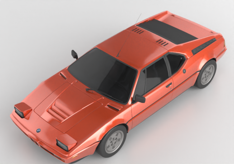 Automóveis 3D - 1980 BMW M1 - ACCA software
