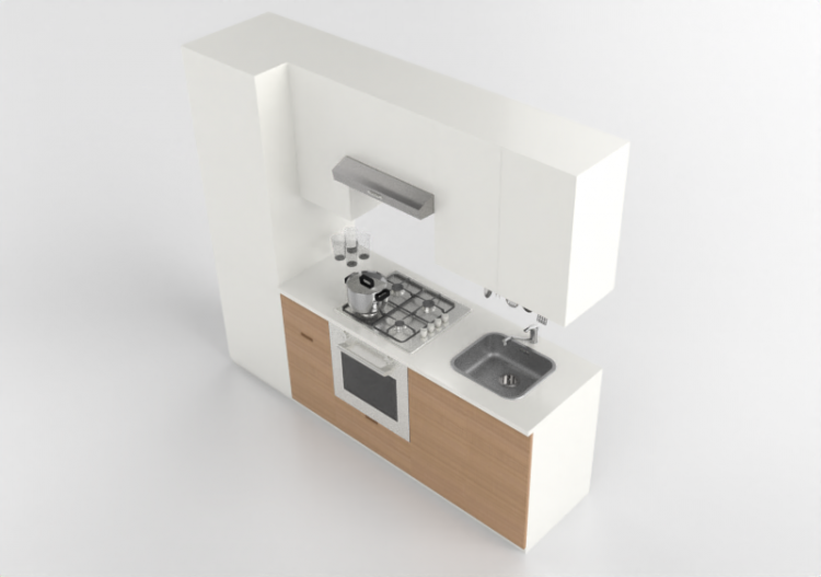 Cocinas 3D - Cocina completa con electrodomésticos - Ikea -...
