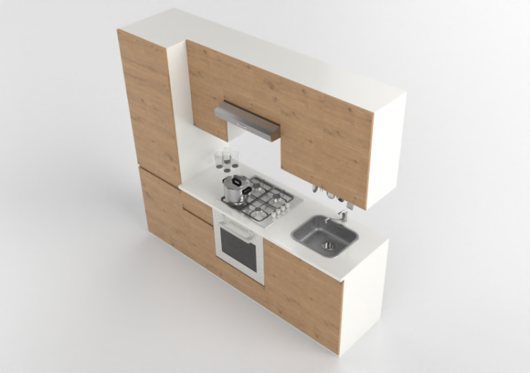 3D Kitchens - Complete kitchen with appliances - Ikea -...