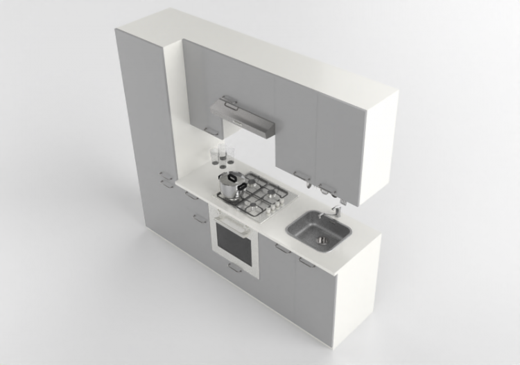 Cocinas 3D - Cocina completa con electrodomésticos - Ikea -...