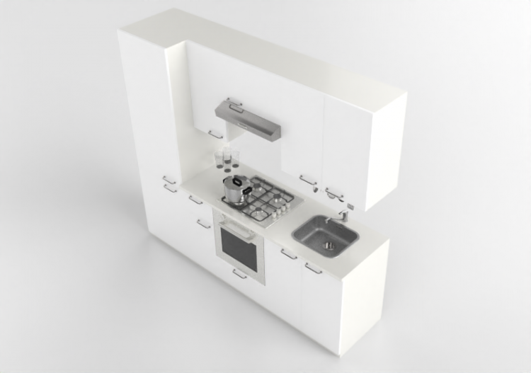 Cocinas 3D - Cocina completa con electrodomésticos - Ikea -...
