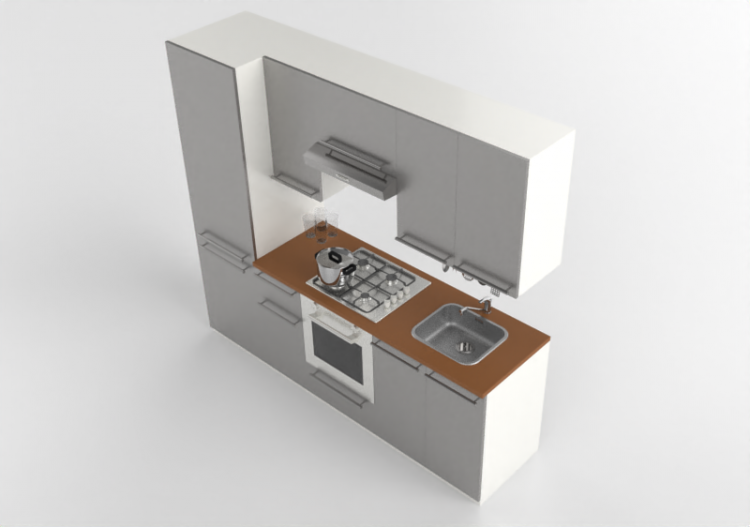 3D Küchen - Küche komplett mit Elektrogeräten - Ikea -...