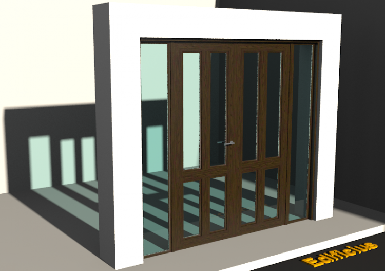 Carpinterías 3D - Clásica P[R] 2HB_SIM[4V]+2LUZLAT - ACCA...