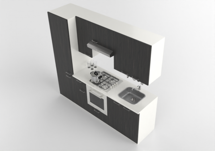 3D Küchen - Küche komplett mit Elektrogeräten - Ikea -...