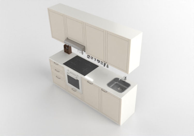 Cucine 3D - Cucina completa di elettrodomestici - Ikea -...