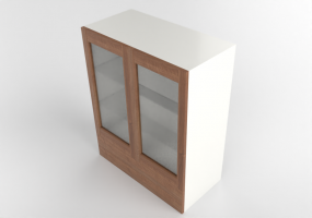 Armoires sup&eacute;rieures 3D - Meuble haut en bois laqu&eacute; - Ikea - Metod - Maximera - Enk&ouml;ping