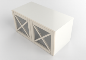 Armoires sup&eacute;rieures 3D - &Eacute;l&eacute;ment mural en bois laqu&eacute; - Ikea - Metod - Bodbyn