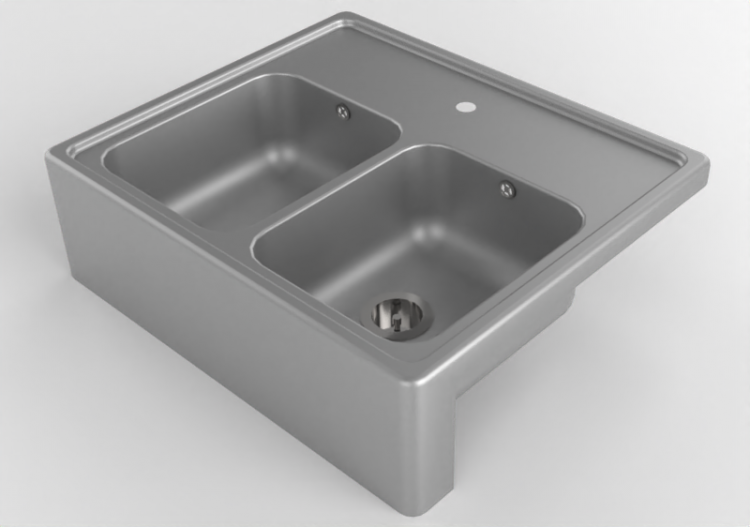 3D Spülbecken - Spülbecken aus Edelstahl matt - Ikea -...