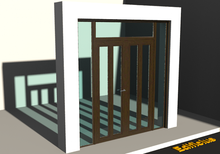 3D Tür/Fenster - Klassisch T[R] 2DF_SYM[4VG]+2SL+1OBL -...