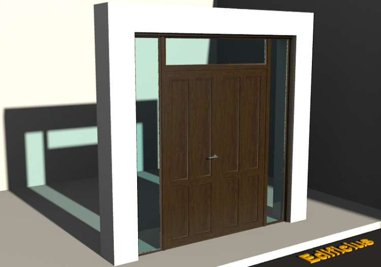 Carpinterías 3D - Clásica P[R] 2HB_SIM[4P]+2LUZLAT+1LUZSUP...