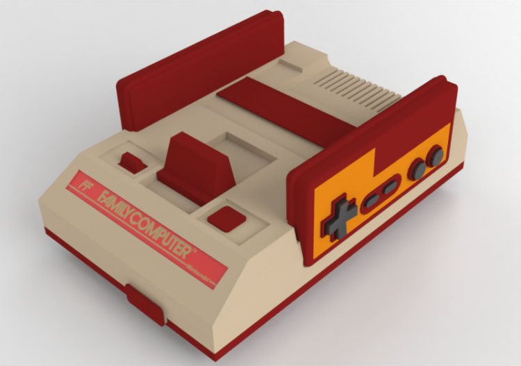Dispositivos Electrónicos 3D - Nintendo Family Computer...