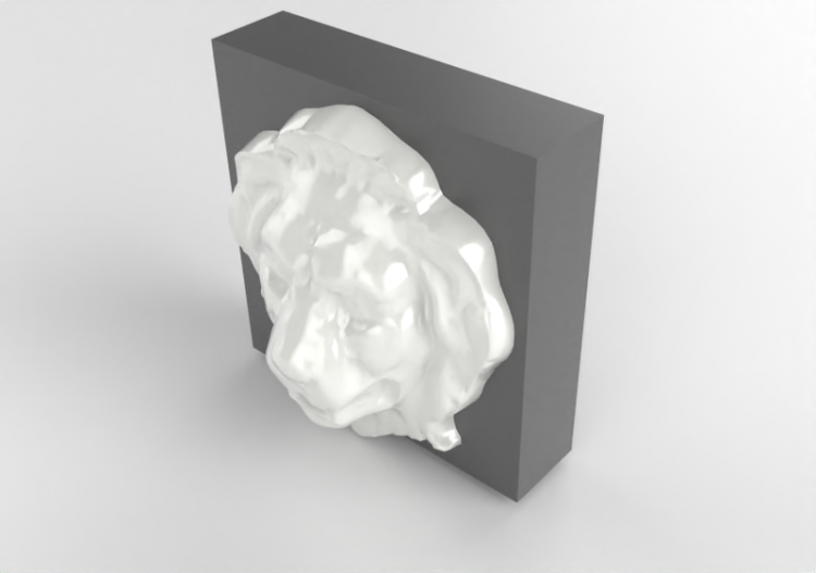 3D Sculptures - Lion's Head Statue - ACCA software