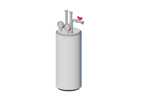Electric water heater with capacity of 100 litres
