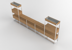 3D Book shelf - Document filing cabinet composition - Senator - Framed