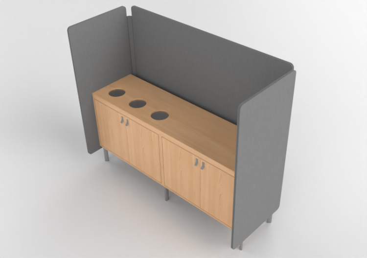 Bookshelves and Containers 3D - Document filing cabinet -...