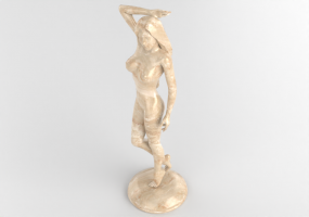 Esculturas 3D - Estátua mulher