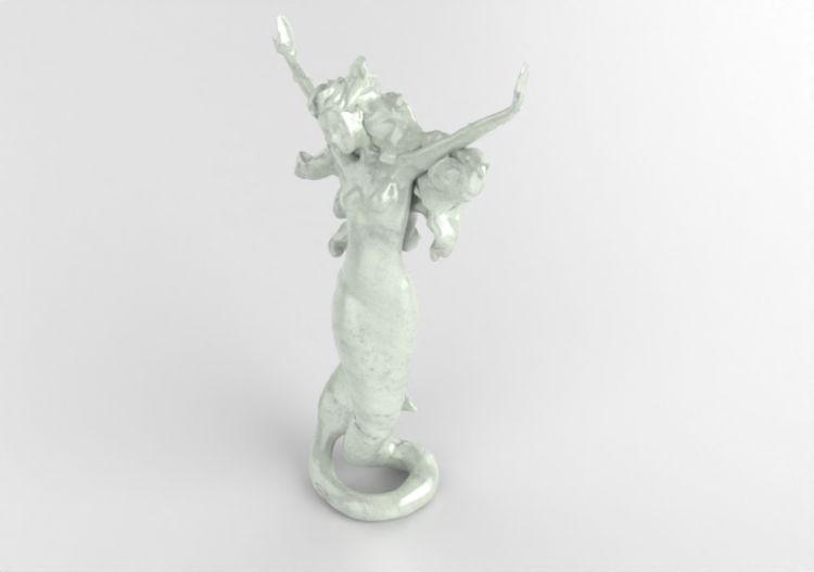 Esculturas 3D - Estátua sereia - ACCA software