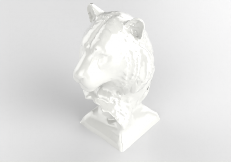 Esculturas 3D - Busto Tigre - ACCA software