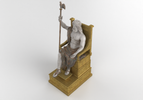 Esculturas 3D - Estátua Zeus