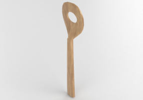 Crockery and cutlery 3D - Wooden ladle