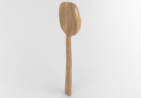 Crockery and cutlery 3D - Wooden Spoon