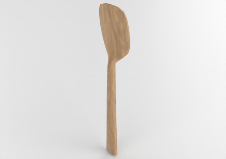 Crockery and cutlery 3D - Wooden ladle - ACCA software
