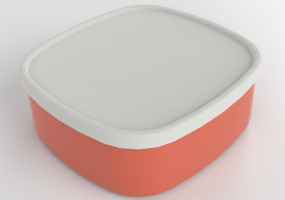 Crockery and cutlery 3D - Tupperware Container