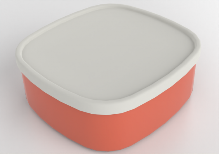 Crockery and cutlery 3D - Tupperware Container - ACCA...