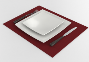 Crockery and cutlery 3D - Modern Kitchen Set